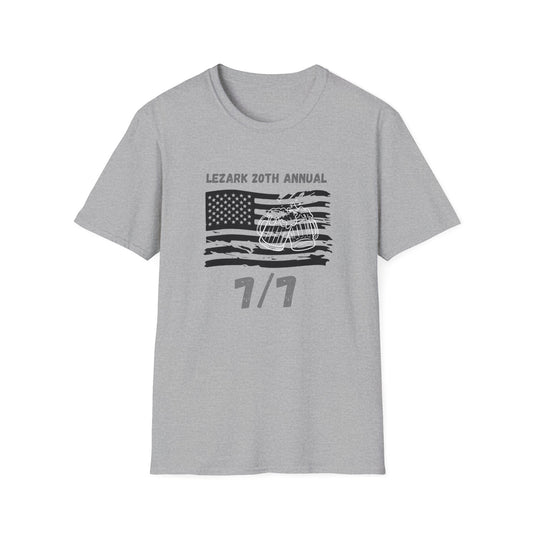 Lezark 20th Annual Unisex Softstyle T-Shirt, Patriotic Tee, Event Shirt, Casual Wear, Fourth of July, Gift for Him/Her