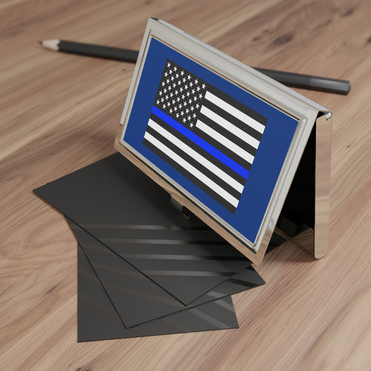 Thin Blue Line Business Card Holder