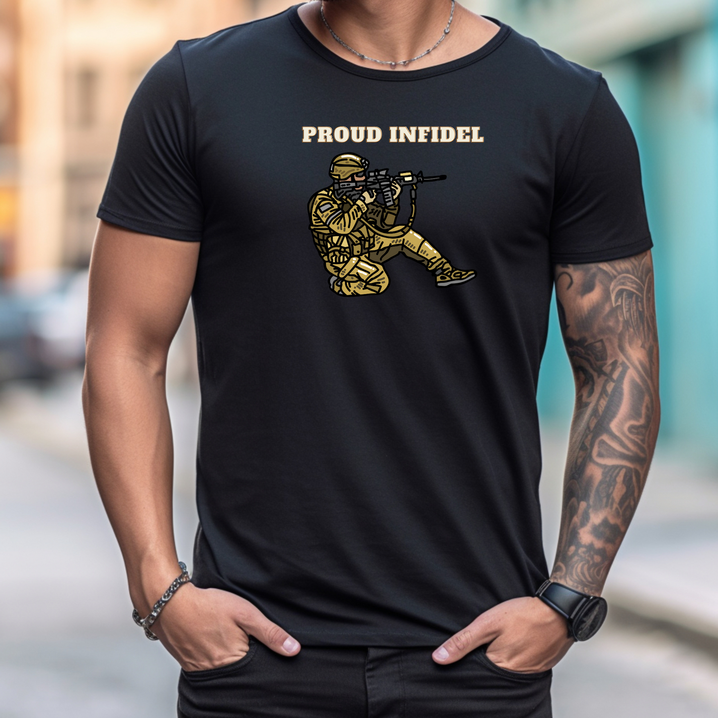 U.S. Special Ops Infidel Shirt, Proud Infidel U.S. Military T shirt