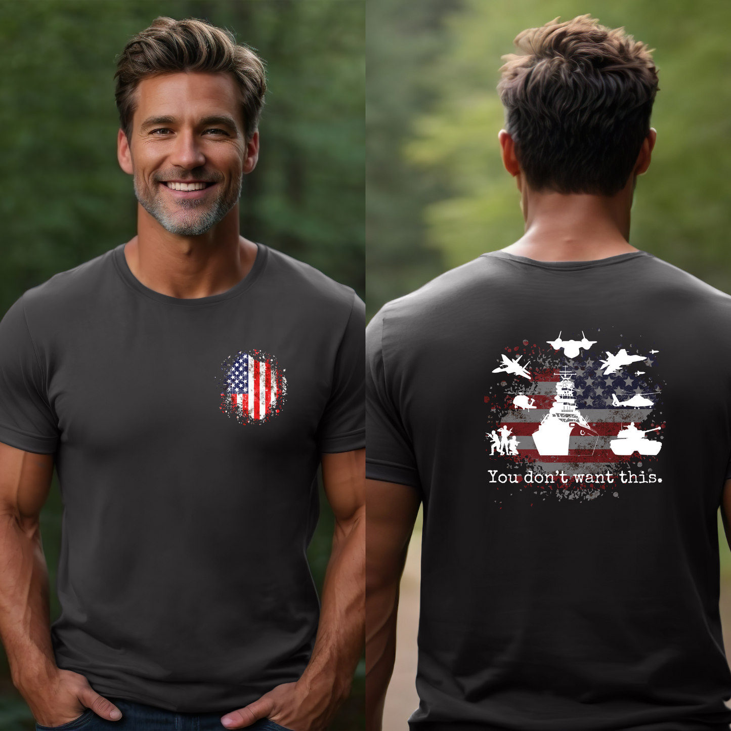 American War Machine T Shirt, Patriotic Military Power T Shirt