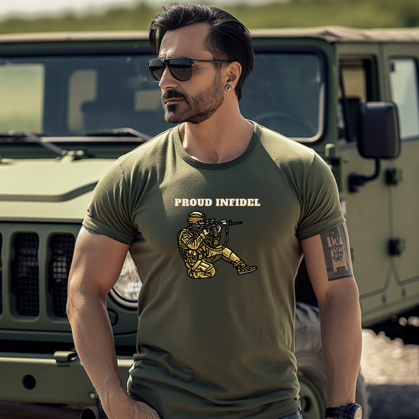 U.S. Special Ops Infidel Shirt, Proud Infidel U.S. Military T shirt