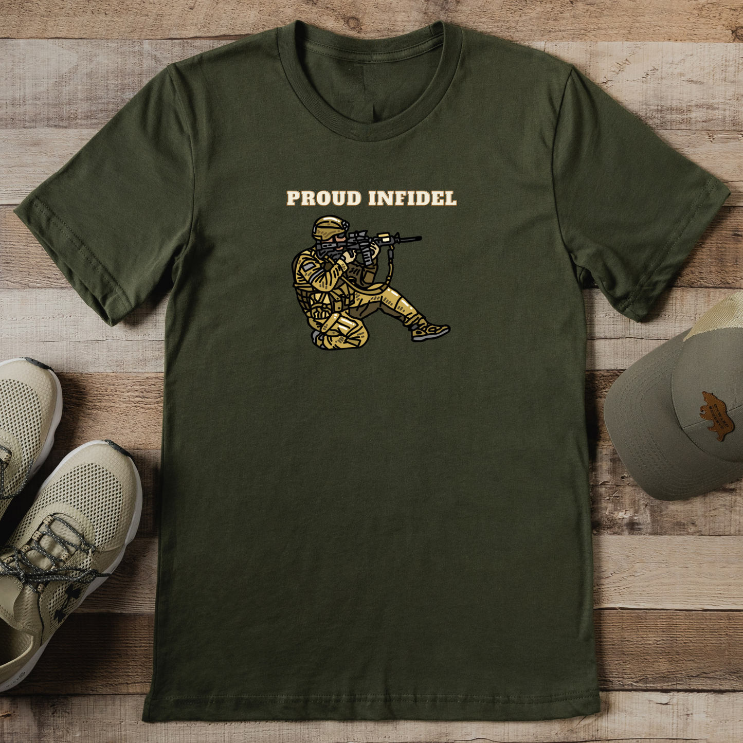 U.S. Special Ops Infidel Shirt, Proud Infidel U.S. Military T shirt