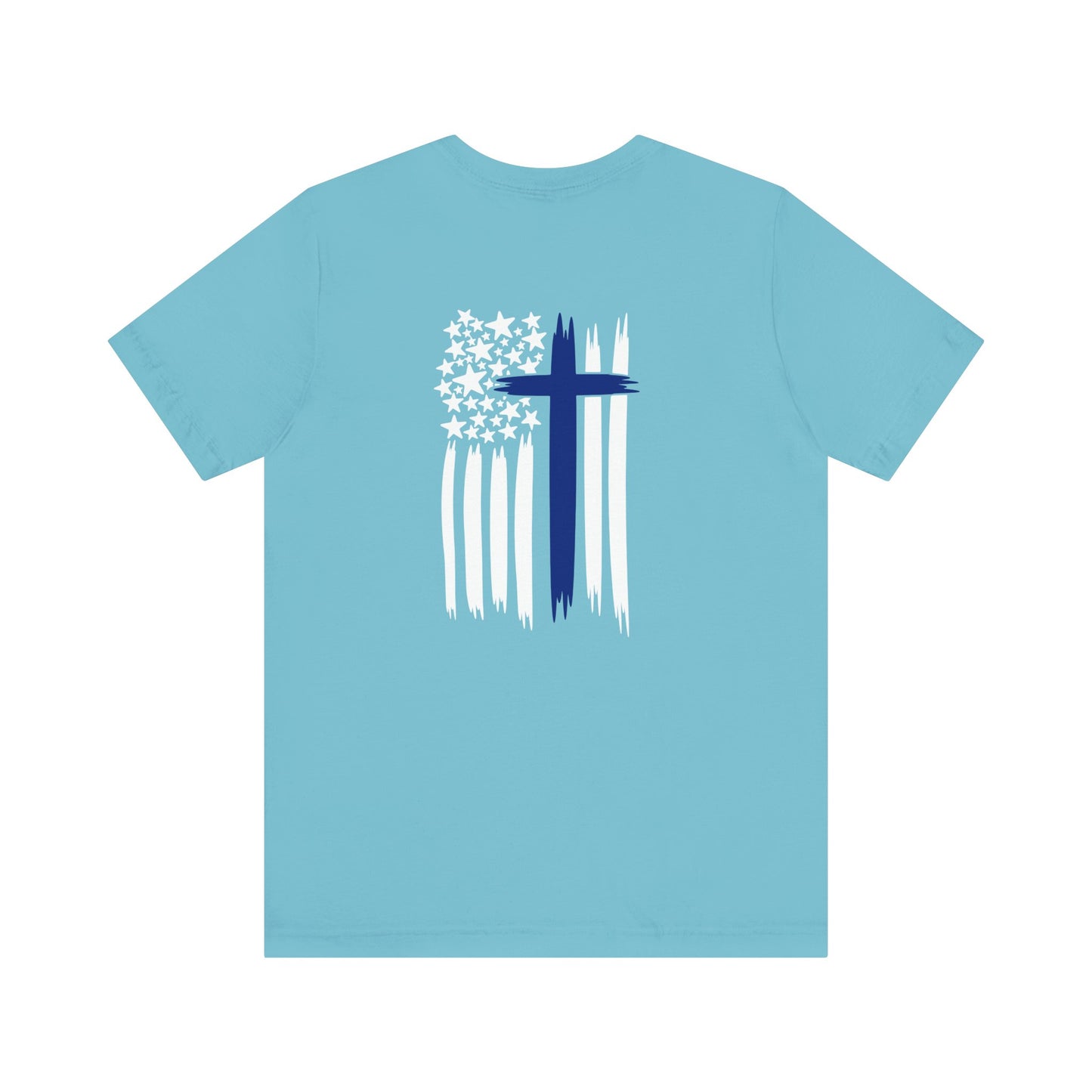 LEO Back the Blue Shirt with Flag & Cross