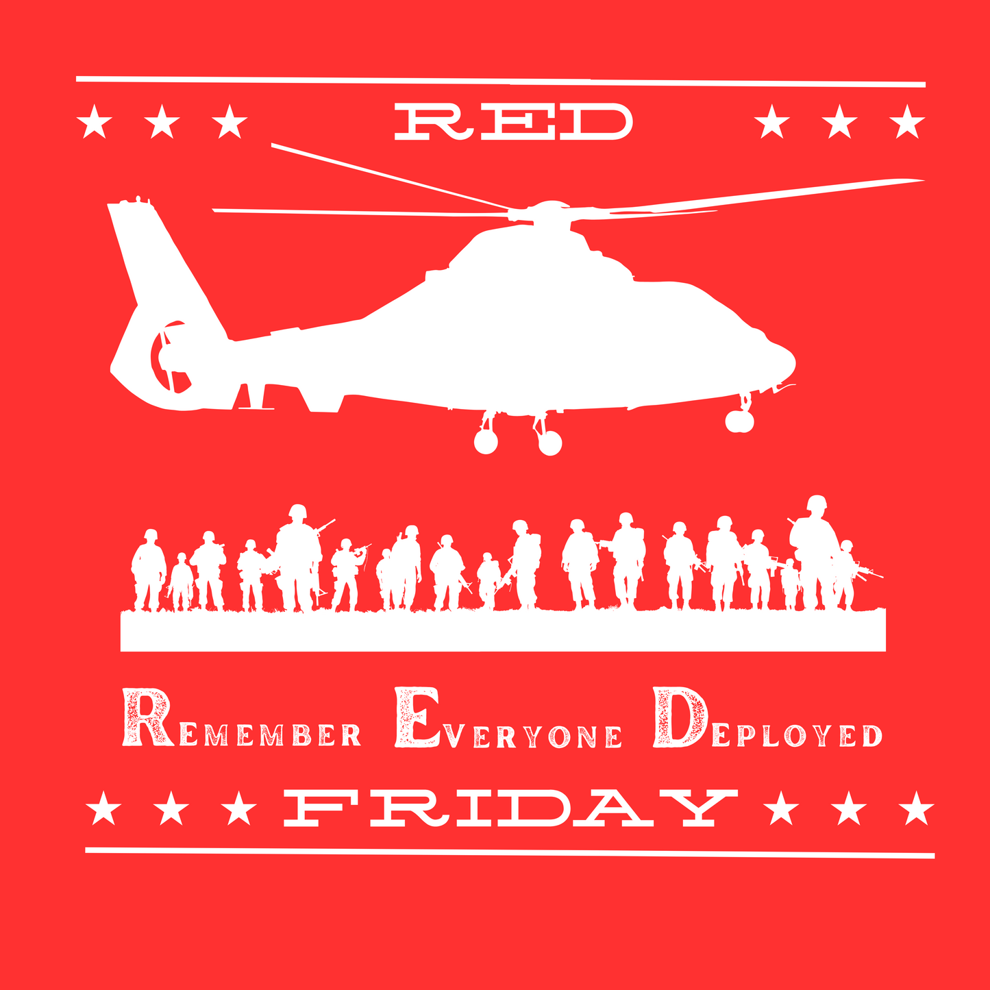 Remember Everyone Deployed Friday Shirt, RED Shirt, Military Support Shirt
